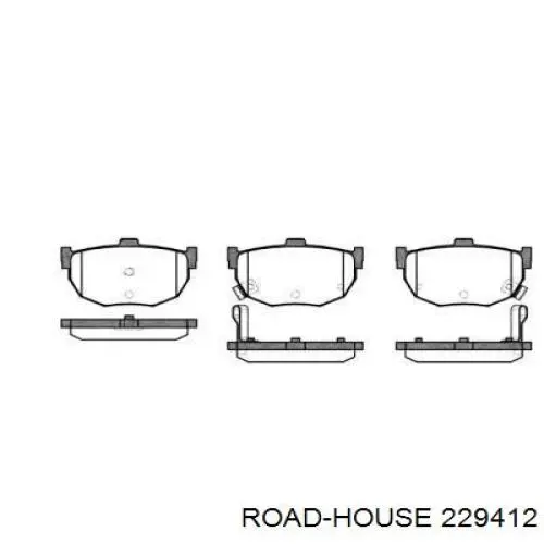 Колодки гальмові задні, дискові 229412 Road House