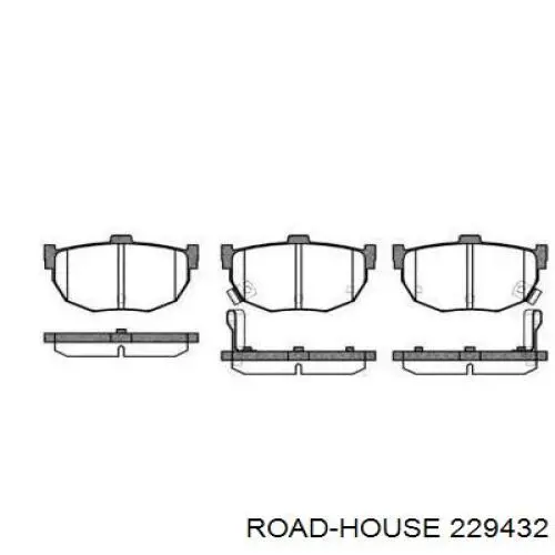 229432 Road House колодки гальмові задні, дискові