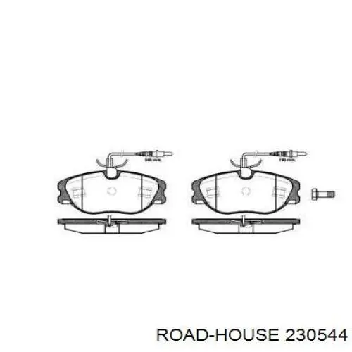 Колодки гальмівні передні, дискові 230544 Road House