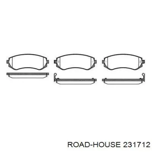 231712 Road House колодки гальмівні передні, дискові