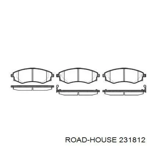 231812 Road House колодки гальмівні передні, дискові