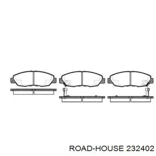 Колодки гальмівні передні, дискові 232402 Road House