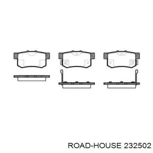 232502 Road House колодки гальмові задні, дискові