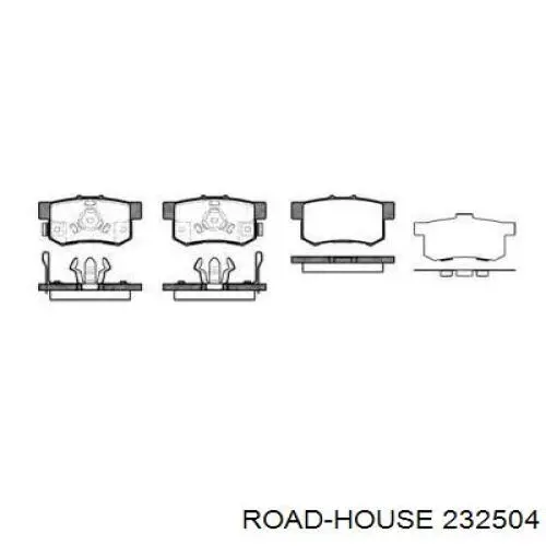 Колодки гальмові задні, дискові 232504 Road House