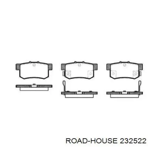 Колодки гальмові задні, дискові 232522 Road House