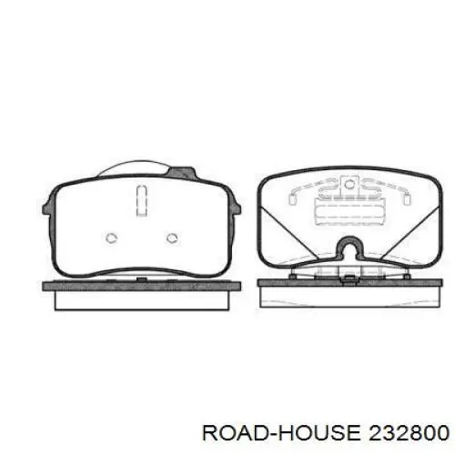 232800 Road House колодки гальмівні передні, дискові