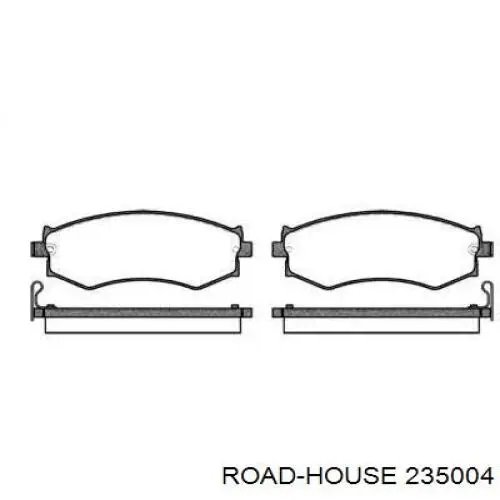 235004 Road House колодки гальмівні передні, дискові