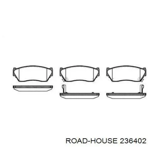 236402 Road House колодки гальмівні передні, дискові