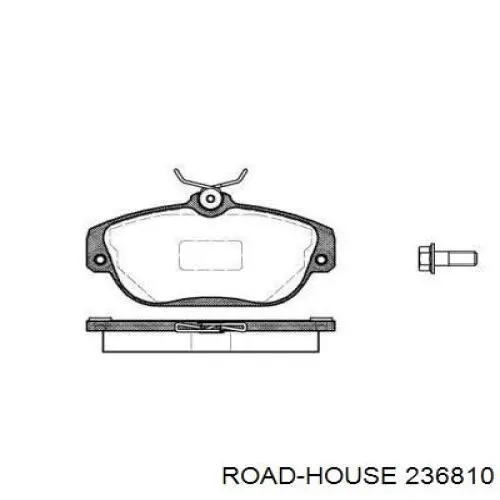 236810 Road House колодки гальмівні передні, дискові