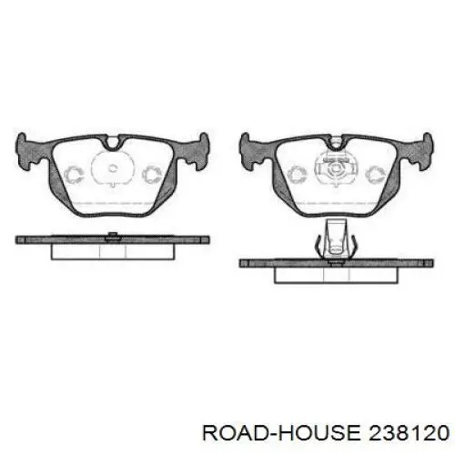 Колодки гальмові задні, дискові 238120 Road House