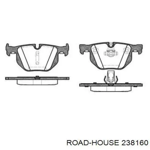 Колодки гальмові задні, дискові 238160 Road House