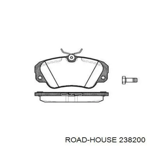 238200 Road House колодки гальмівні передні, дискові