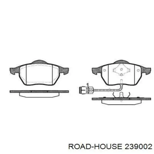 Колодки гальмівні передні, дискові 239002 Road House