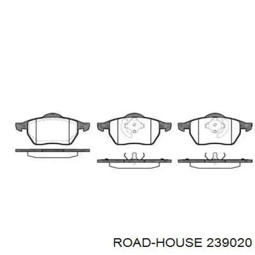 239020 Road House колодки гальмівні передні, дискові