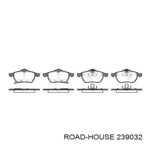 239032 Road House колодки гальмівні передні, дискові