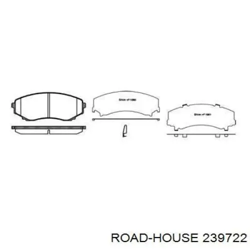 239722 Road House колодки гальмівні передні, дискові