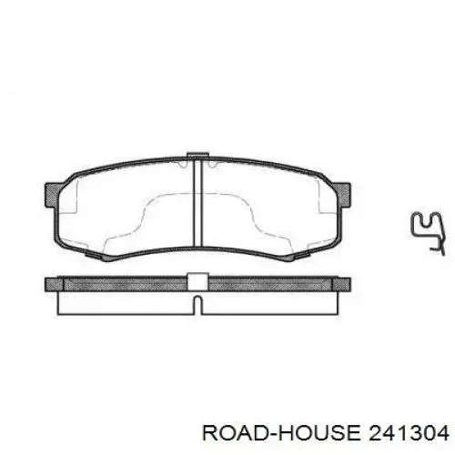 Колодки гальмові задні, дискові 241304 Road House