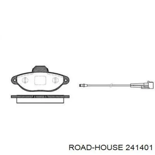 241401 Road House колодки гальмівні передні, дискові