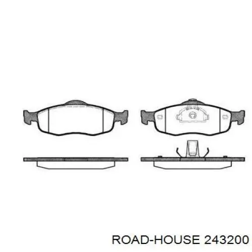 Колодки гальмівні передні, дискові 243200 Road House