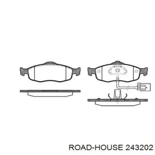 Колодки гальмівні передні, дискові 243202 Road House