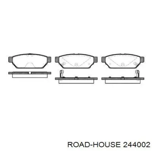 244002 Road House колодки гальмові задні, дискові