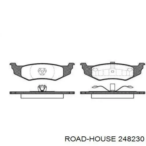 Колодки гальмові задні, дискові 248230 Road House