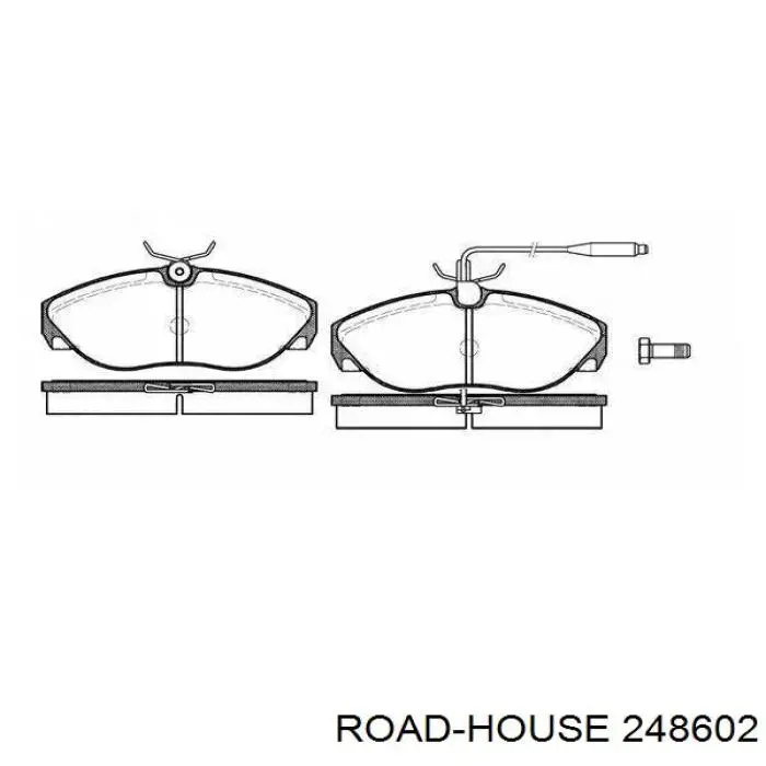 248602 Road House колодки гальмівні передні, дискові
