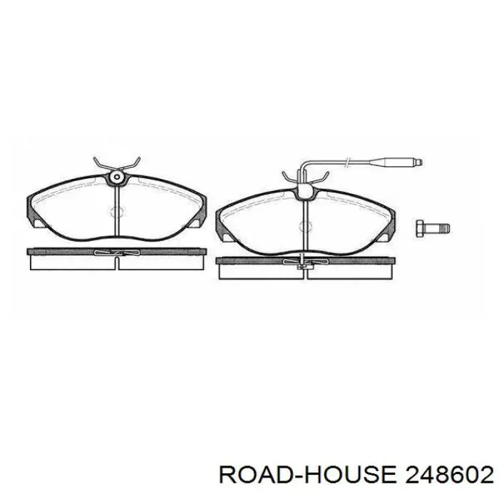 Колодки гальмівні передні, дискові 248602 Road House