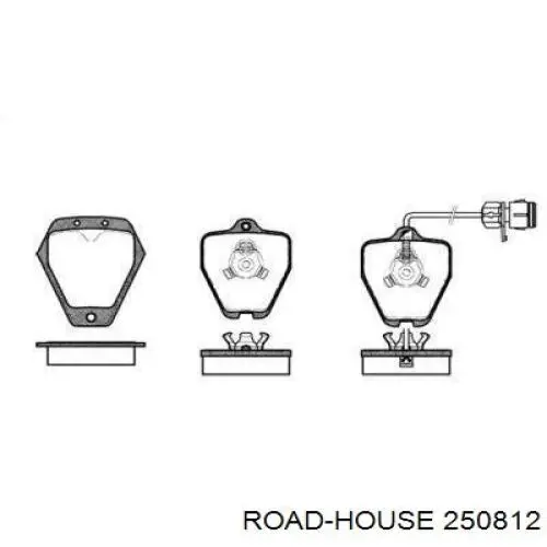 Колодки гальмівні передні, дискові 250812 Road House