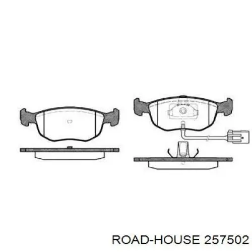 Колодки гальмівні передні, дискові 257502 Road House