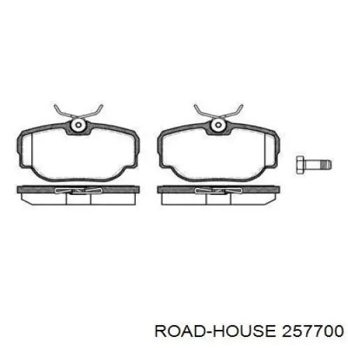 Колодки гальмові задні, дискові 257700 Road House