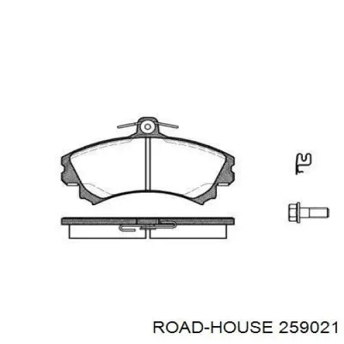 Колодки гальмівні передні, дискові 259021 Road House