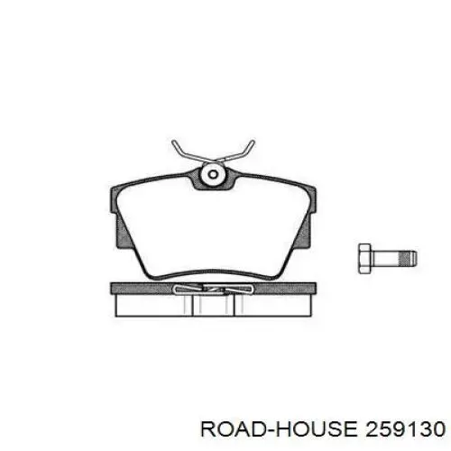 259130 Road House колодки гальмові задні, дискові