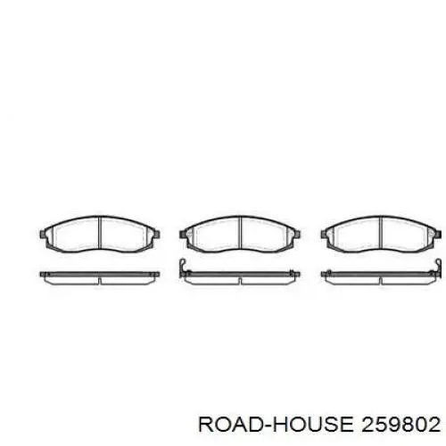 Колодки гальмівні передні, дискові 259802 Road House