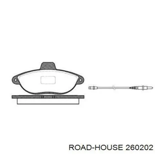 260202 Road House колодки гальмівні передні, дискові