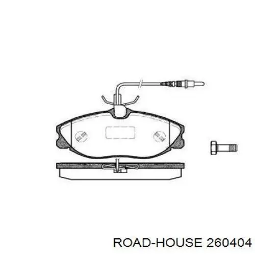 260404 Road House колодки гальмівні передні, дискові
