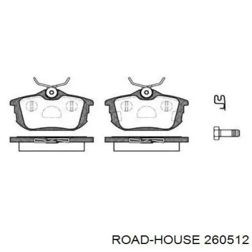 260512 Road House колодки гальмові задні, дискові