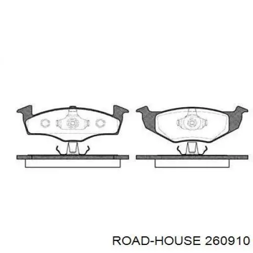 260910 Road House колодки гальмівні передні, дискові