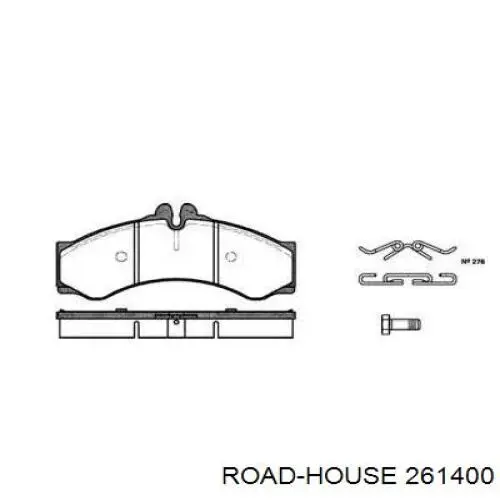 Колодки гальмівні передні, дискові 261400 Road House