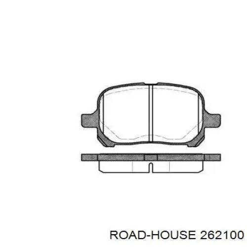 262100 Road House колодки гальмівні передні, дискові