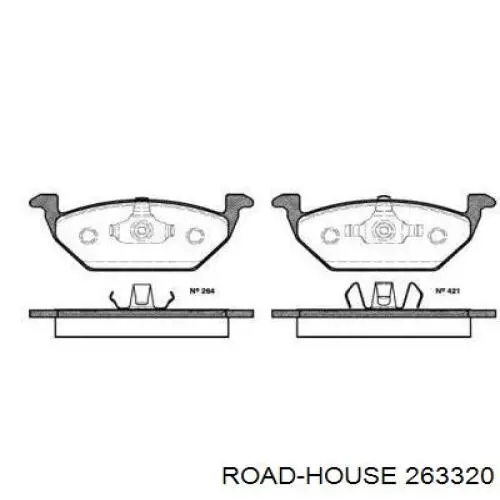 Колодки гальмівні передні, дискові 263320 Road House