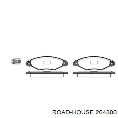 264300 Road House колодки гальмівні передні, дискові
