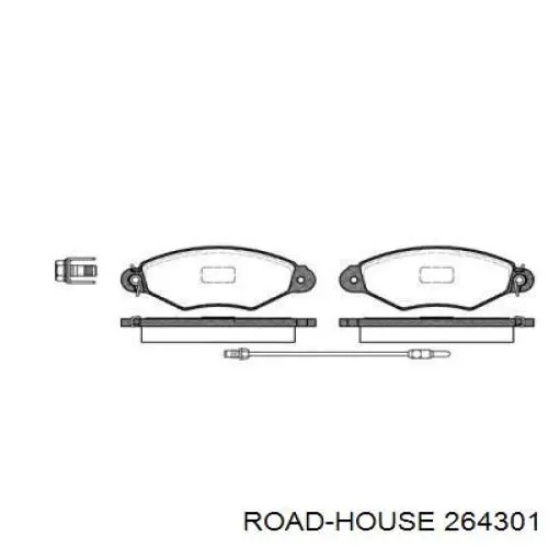 264301 Road House колодки гальмівні передні, дискові