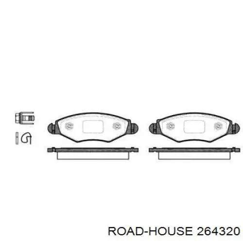 Колодки гальмівні передні, дискові 264320 Road House