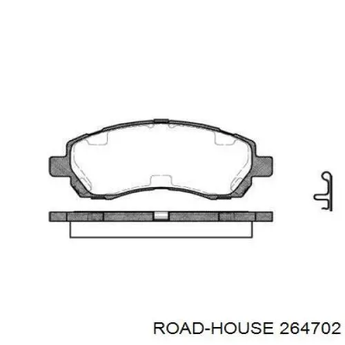 Колодки гальмівні передні, дискові 264702 Road House