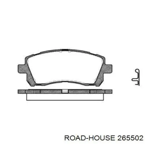 Колодки гальмівні передні, дискові 265502 Road House