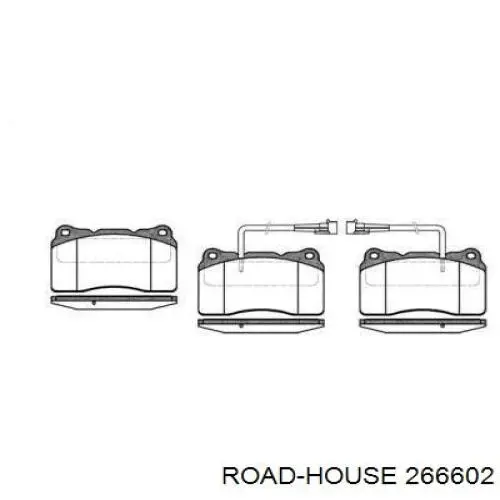 Колодки гальмівні передні, дискові 266602 Road House