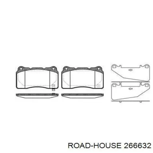 266632 Road House колодки гальмівні передні, дискові