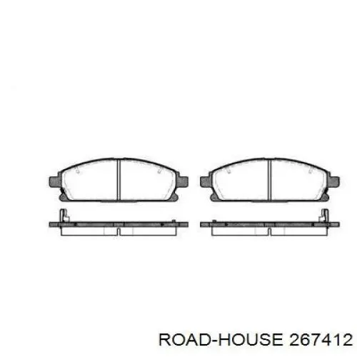 267412 Road House колодки гальмівні передні, дискові