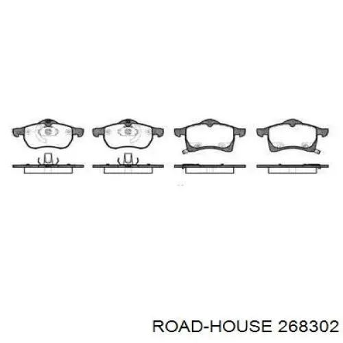 Колодки гальмівні передні, дискові 268302 Road House